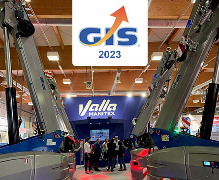 Valla Pick and Carry Cranes - four of which have been on display at the GIS 2023 cranes