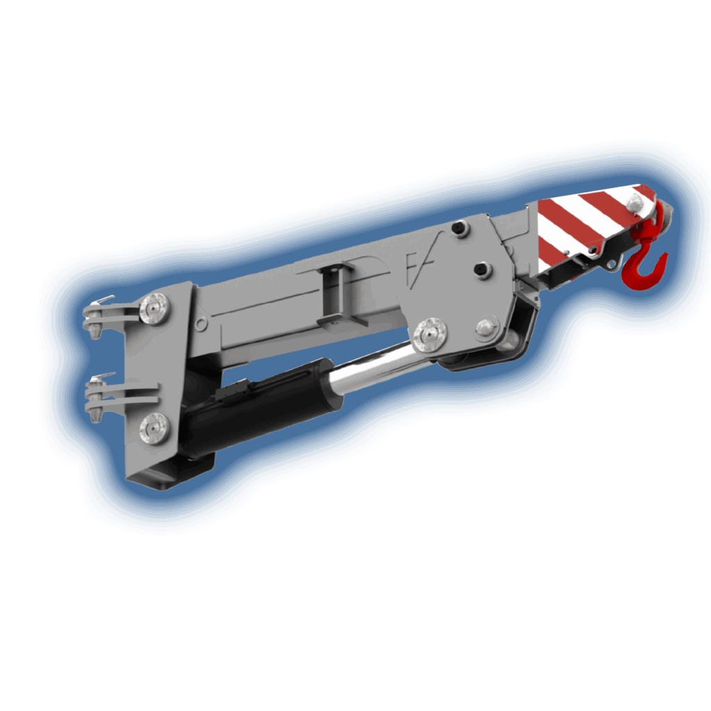 Foldable extendable hydraulic jib with rest position on boom-valla-optional-extras