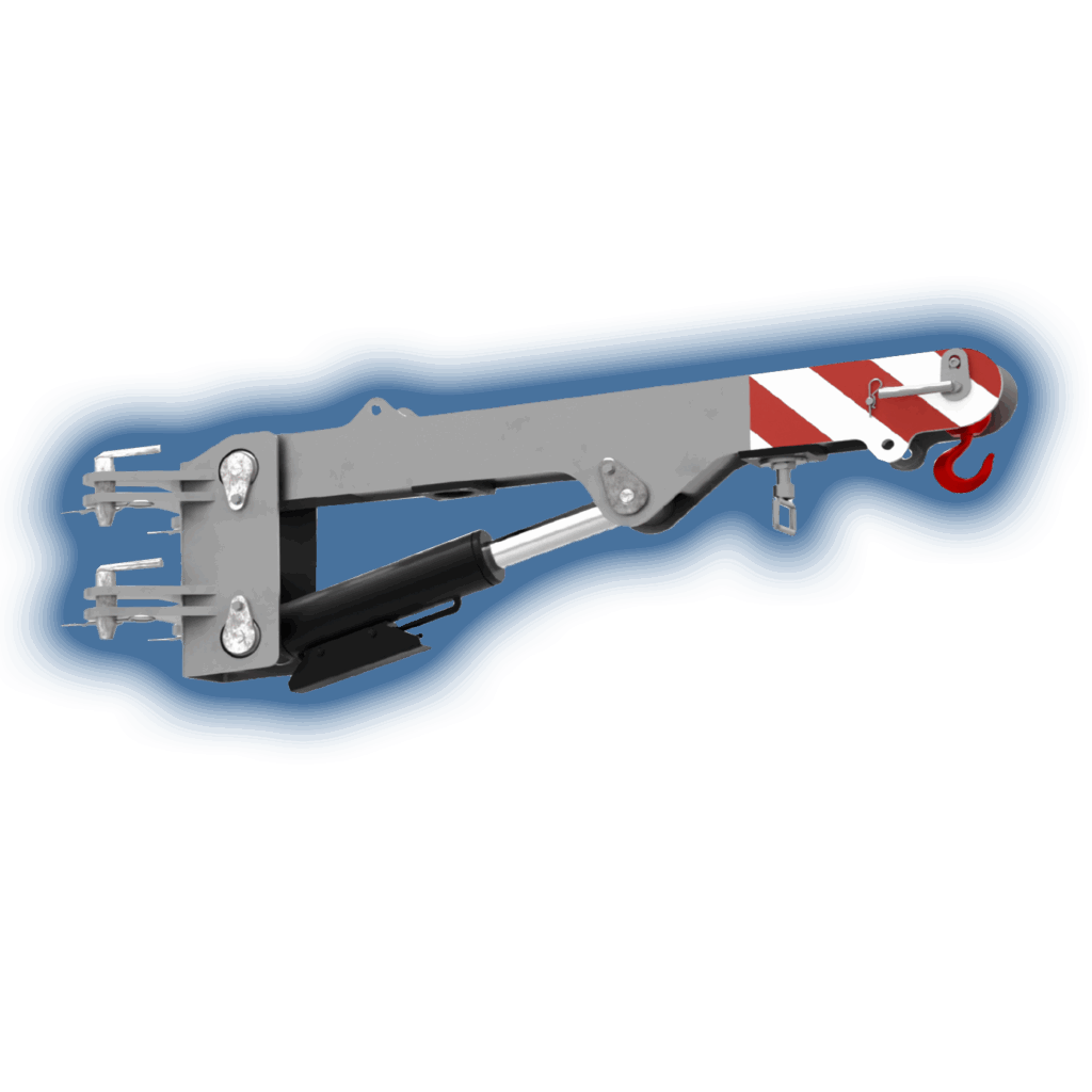 Foldable hydraulic jib with rest position on boom-valla-optional-extras